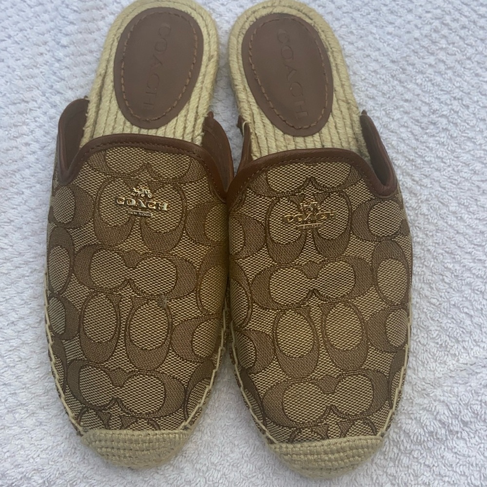 Coach tweed mules size 7 women’s